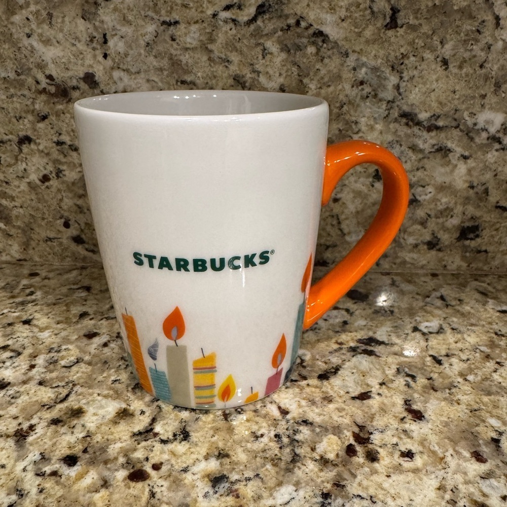STARBUCKS 2020 Happy Birthday 10 oz Coffee Tea Cup Mug Holiday Candle